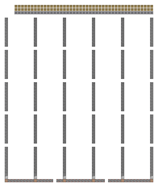 Layer 1 of the 500 Furnace Charcoal Farm seen from above