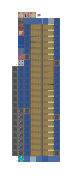 Plan of the Beginner Kelp Farm, 9 by 26 blocks