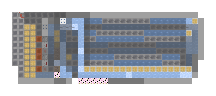 Plan of the Lever Crafter Base, 32 by 12 blocks